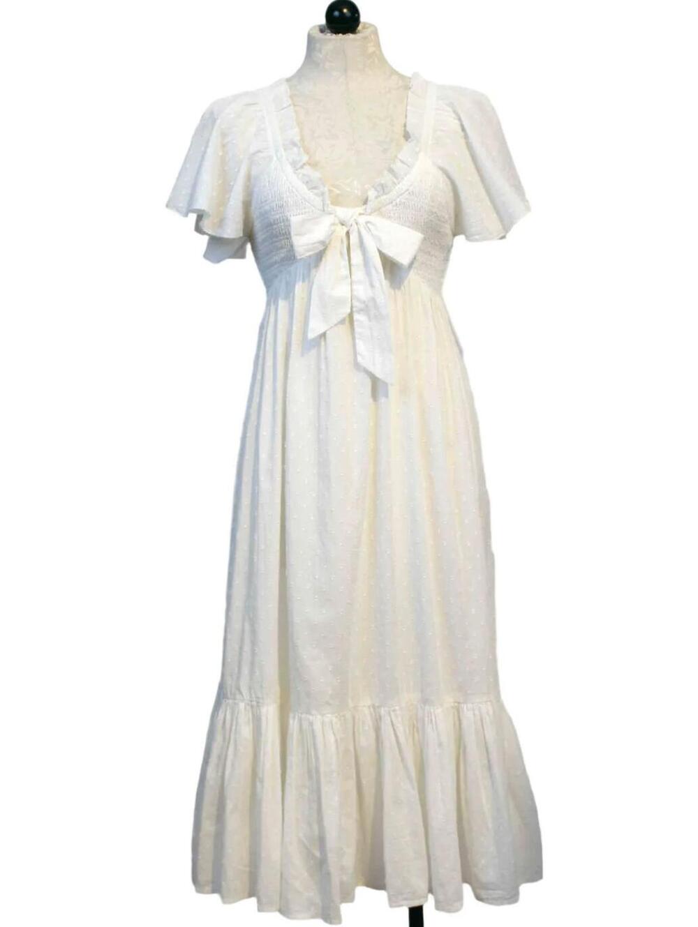 Cleobella Ashlyn Midi Dress NWT Ivory XS - Picture 3 of 7